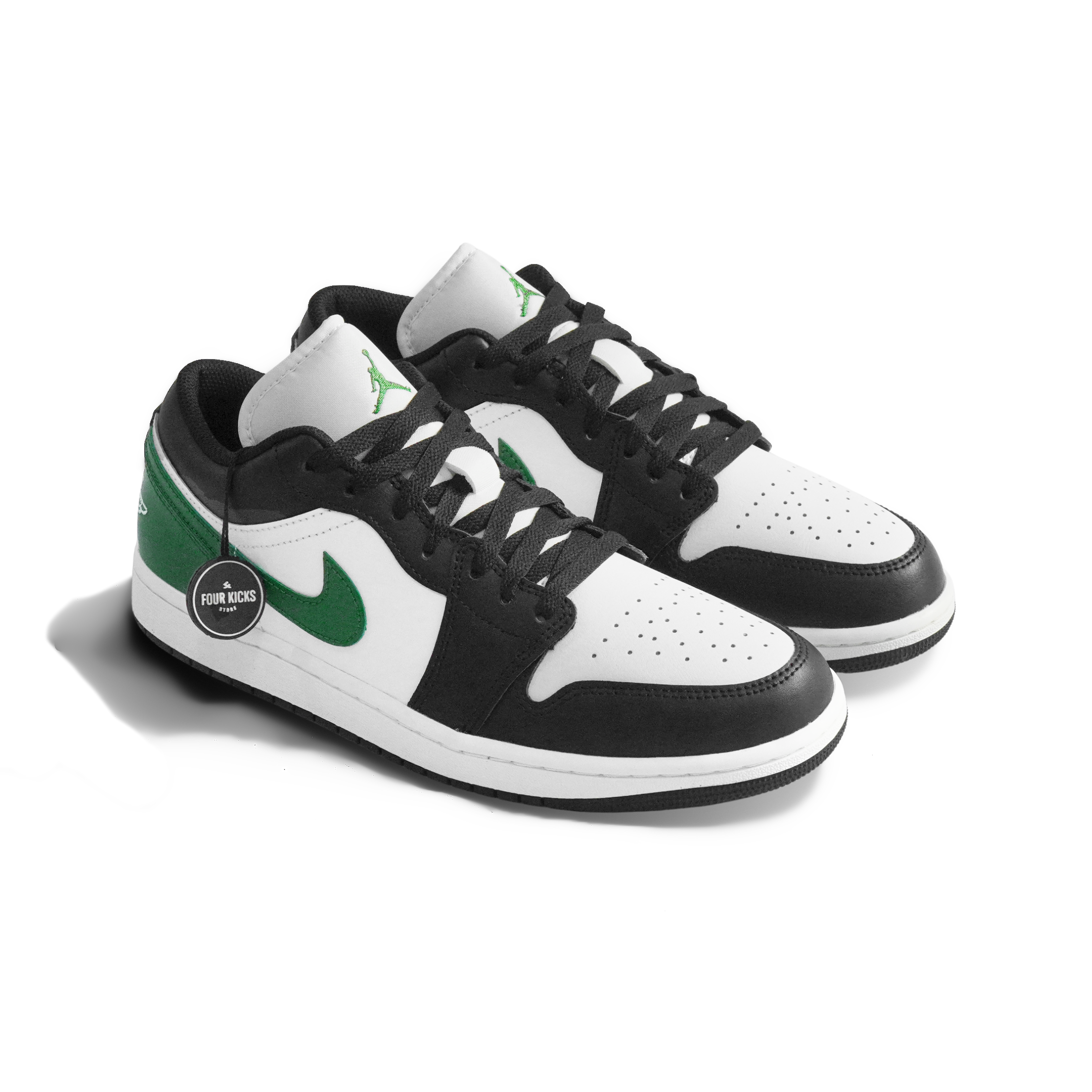Nike Basketball Lifestyle Shoes Air Jordan 1 Low Black George Green Summit White Mens 553558 047 (2) Nike Air Jordan 1 Low Black George Green Summit White Mens 553558 047 - Gambar 1