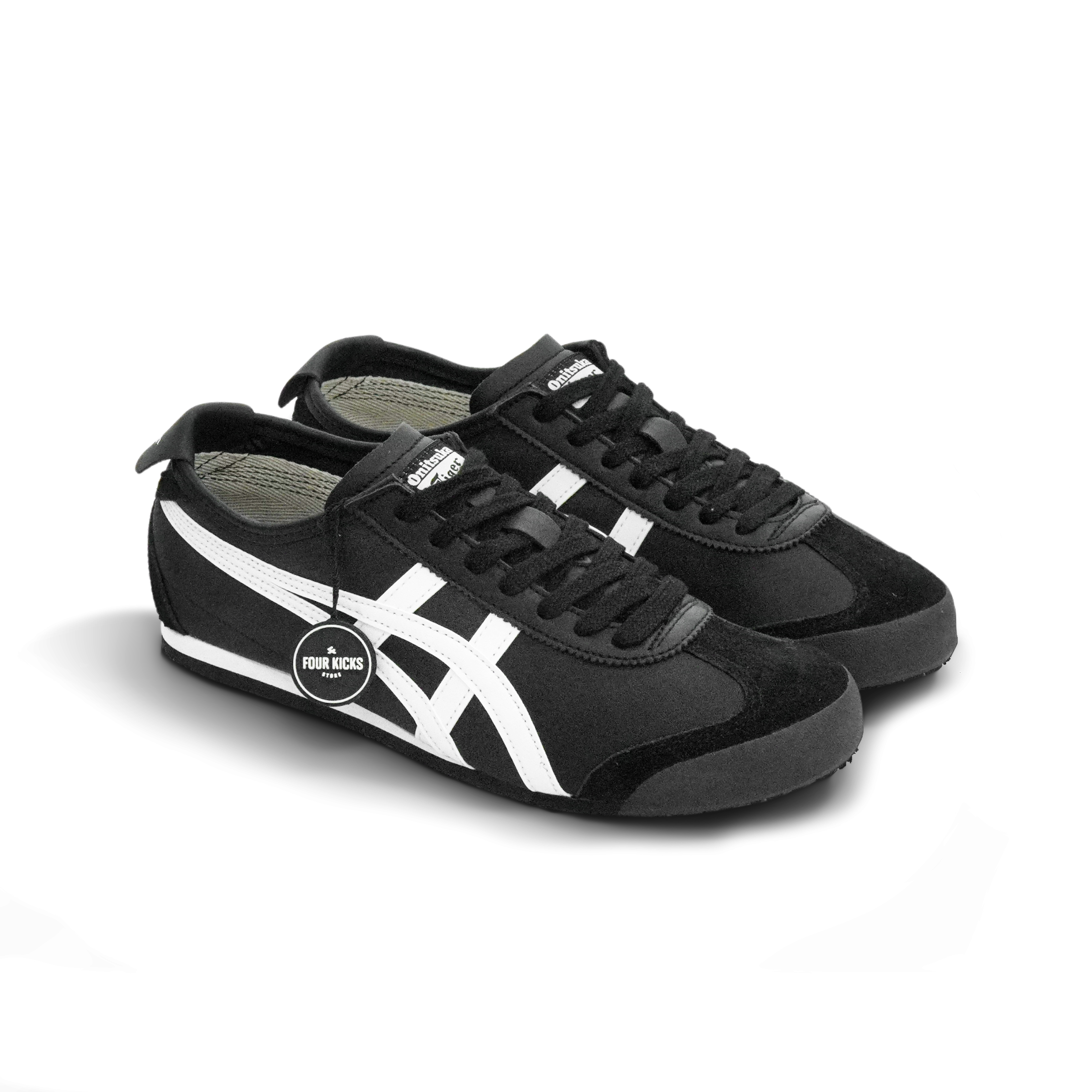 Onitsuka Lifestyle Shoes Tiger Mexico 66 Black White Unisex 1183C102 001 (2) Onitsuk Tiger Mexico 66 Black White Unisex 1183C102 001 - Gambar 1