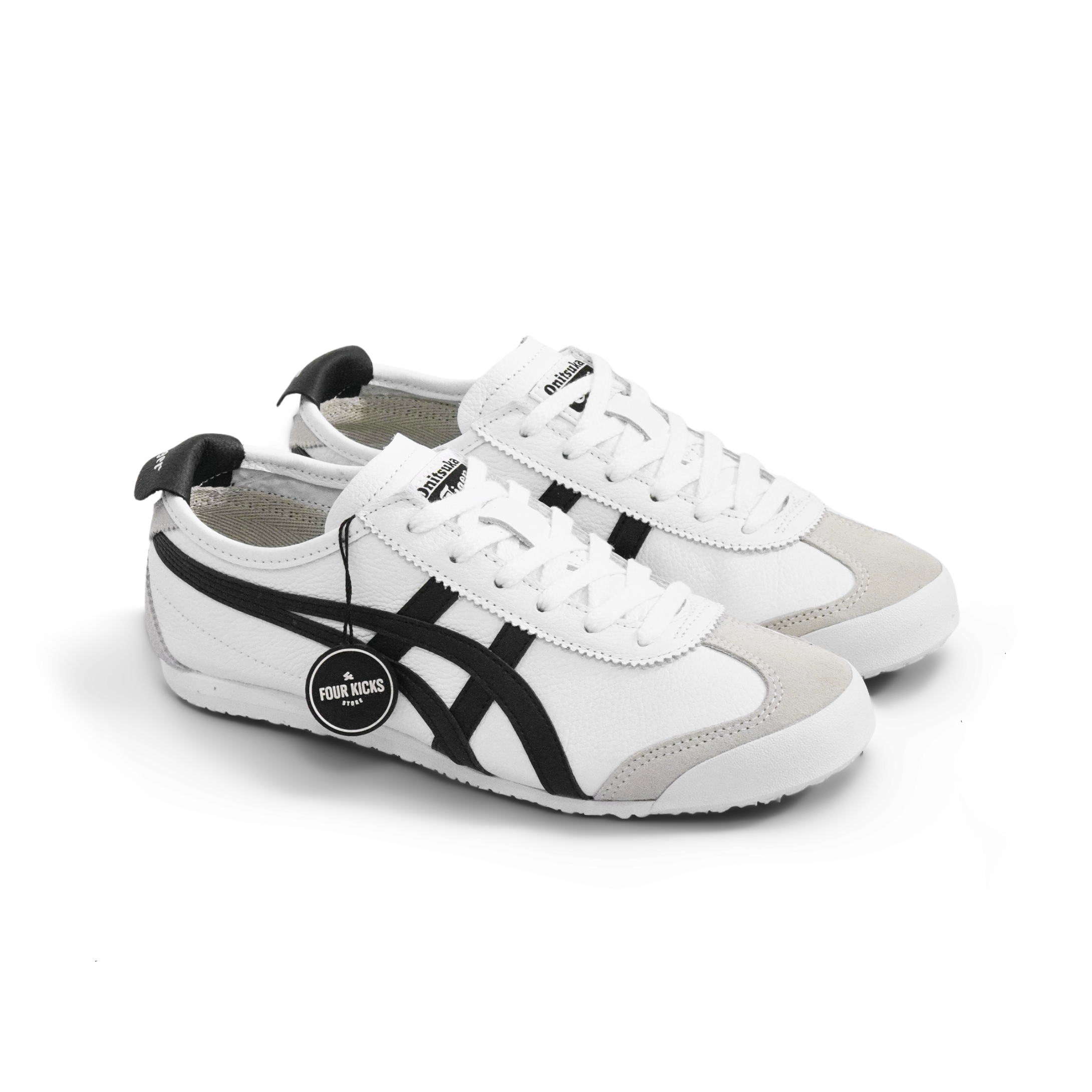 Onitsuka Lifestyle Shoes Tiger Mexico 66 White Black 1183A201 126 (2) Onitsuka Tiger Mexico 66 White Black 1183A201 126 - Gambar 1