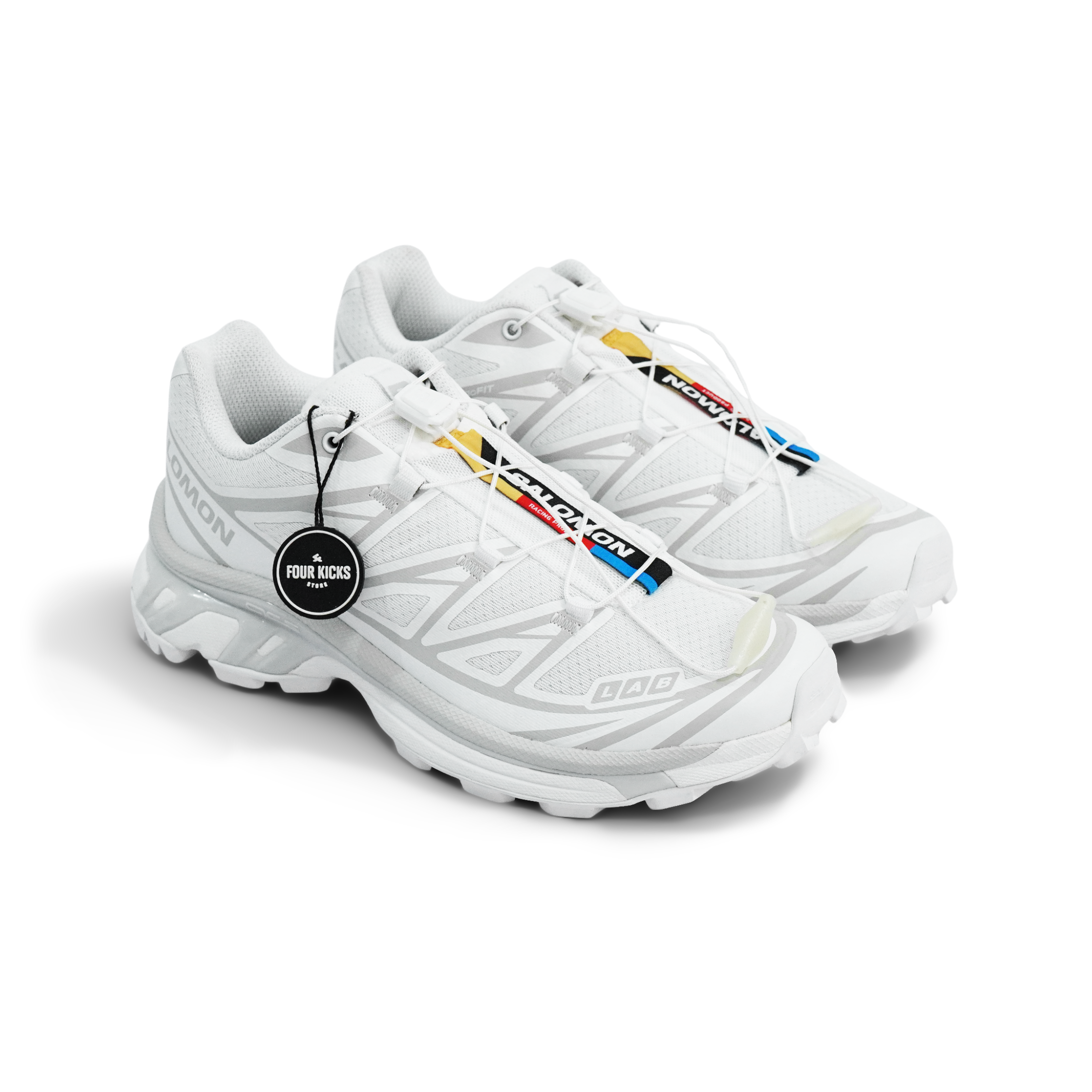 2314 (1) Salomon XT-6 White Lunar Rock Unisex 412529 - Gambar 1