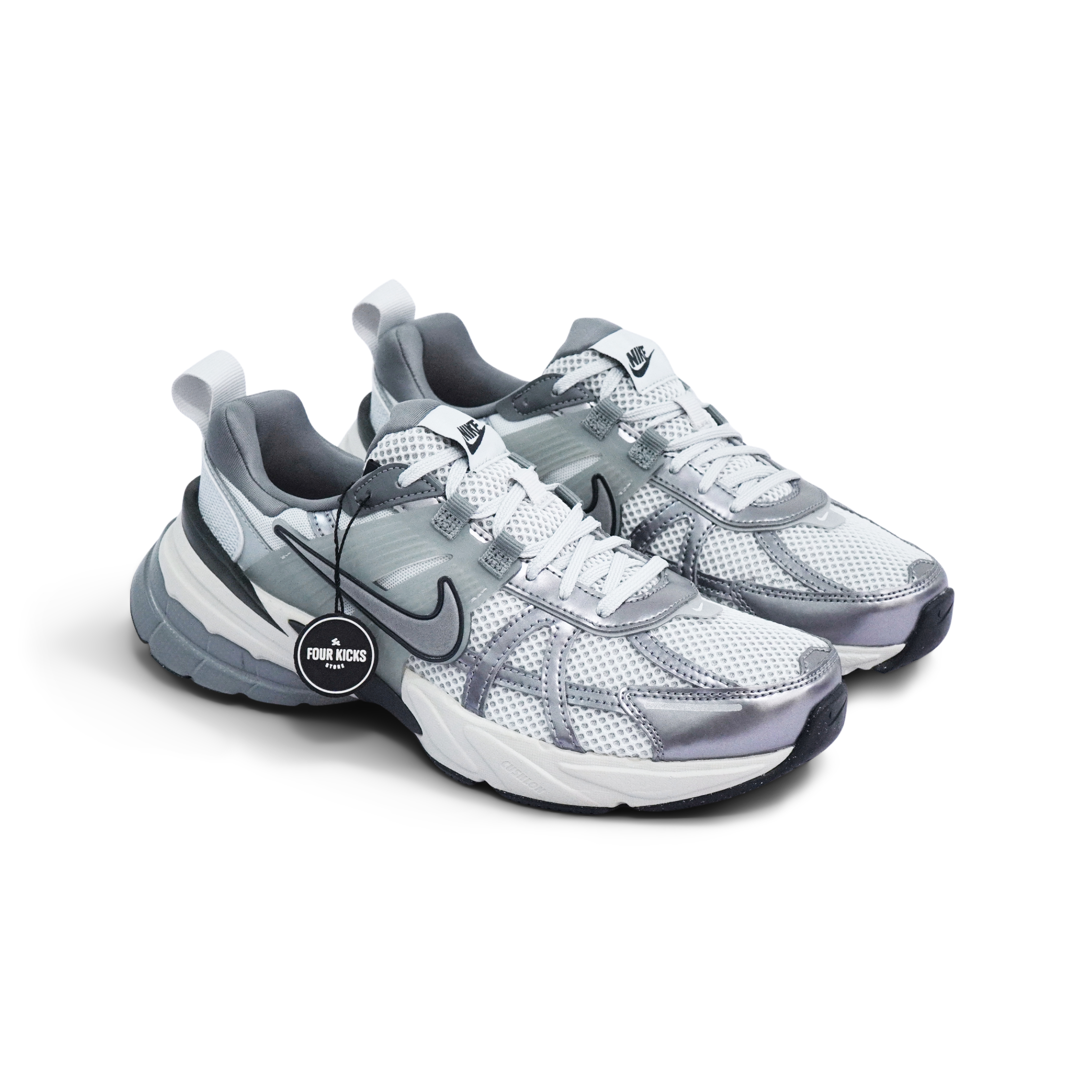 2322 Nike V2K Run Pure Platinum Wolf Grey Womens FD0736 003 - Gambar 1