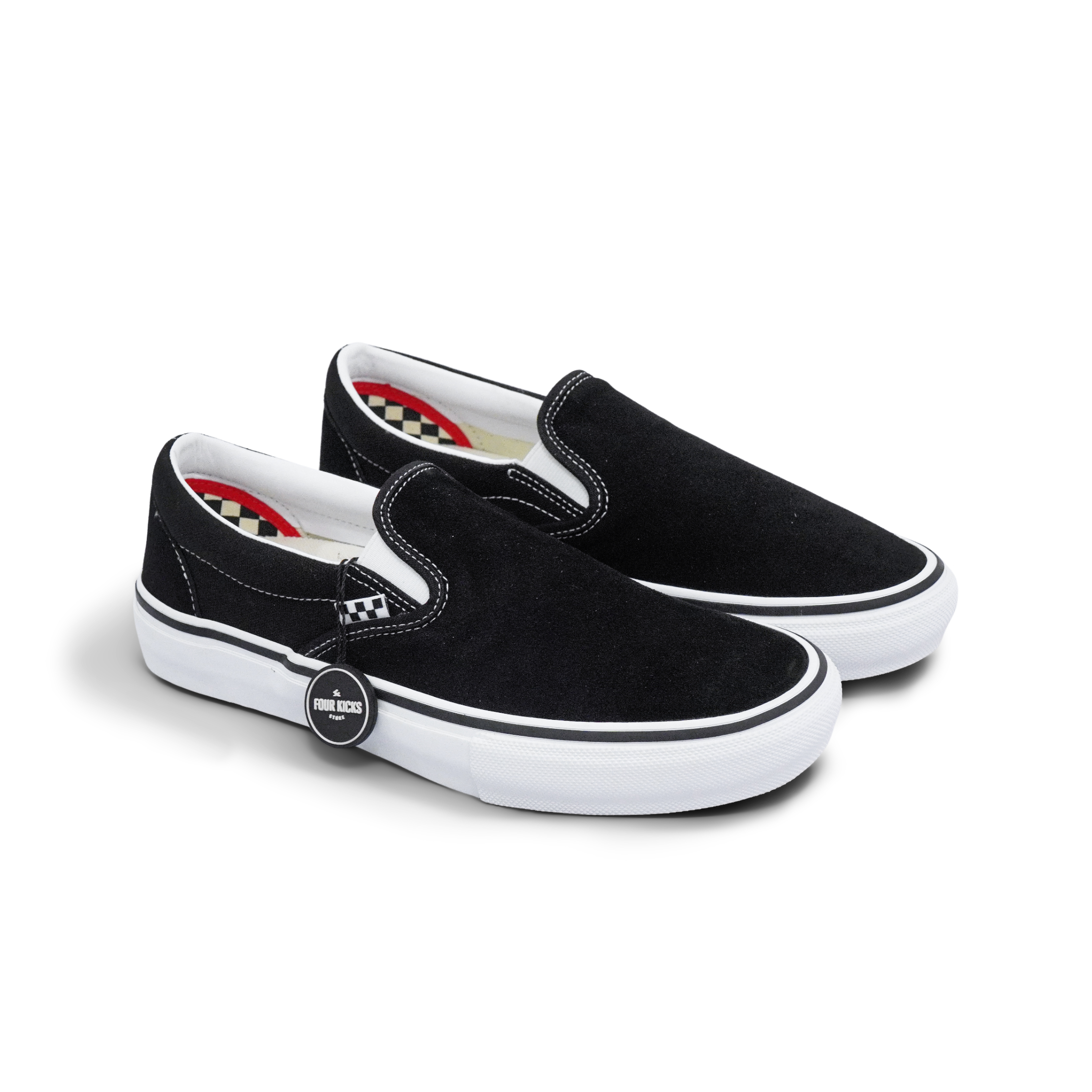 2324 Vans Pro Skate Slip On Black White Mens VN0A5FCAY28 - Gambar 1