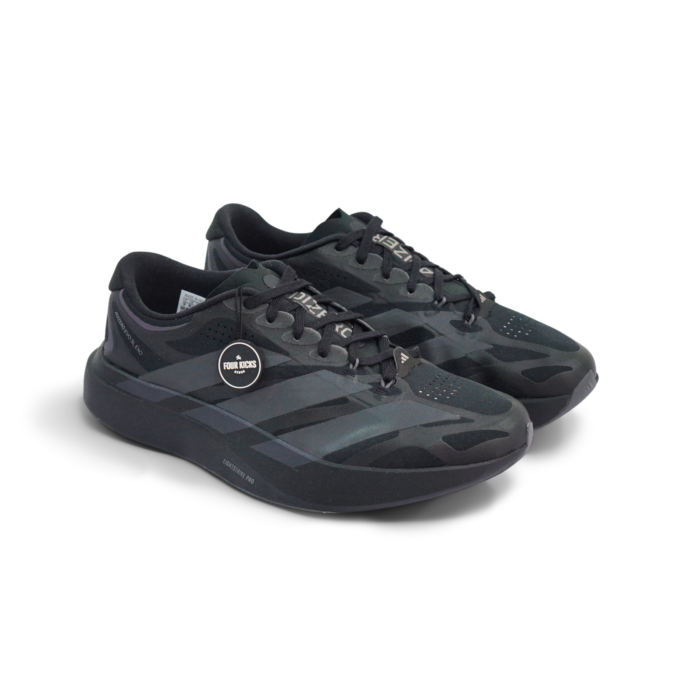 2346 Adidas Running Shoes Adizero Evo SL Exo Black Night Grey Mens KJ0422 - Gambar 1