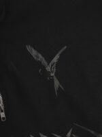 W Essentiels Jacket Half Zip Colibri Washed Noir Black - Gambar 5