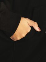 W Essentiels Hoodie Oversize Zip Nardini Black - Gambar 9