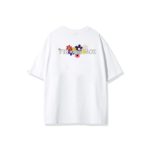 Fier De Moi Tshirt Colorfull Flowers Short Sleeve White