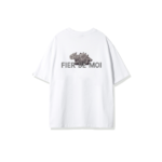 Fier De Moi Tshirt Dinosaur Short Sleeve White