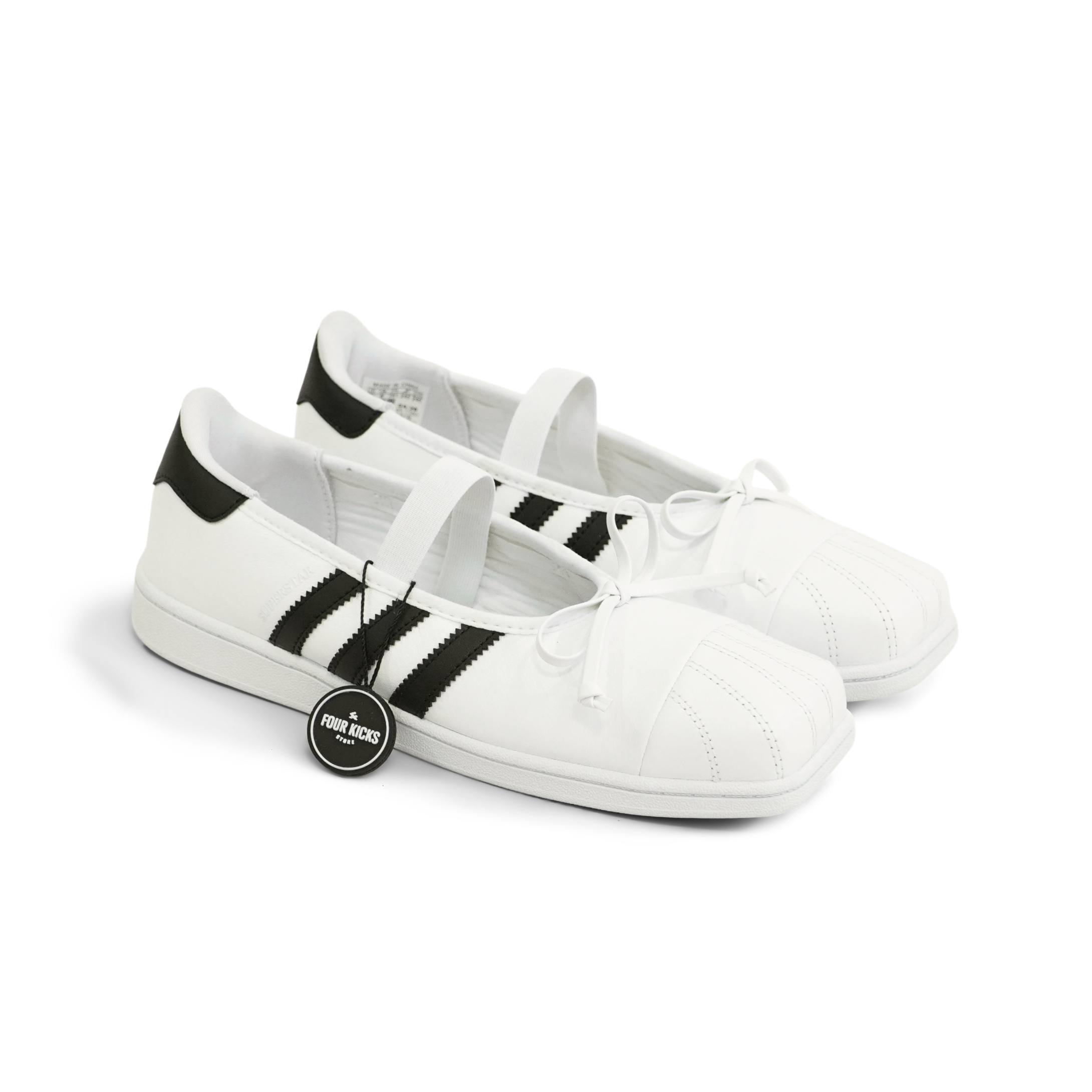 LB3786 Adidas Superstar Square Toe Ballet Jennie Off White Black Womens LB3786 - Gambar 1