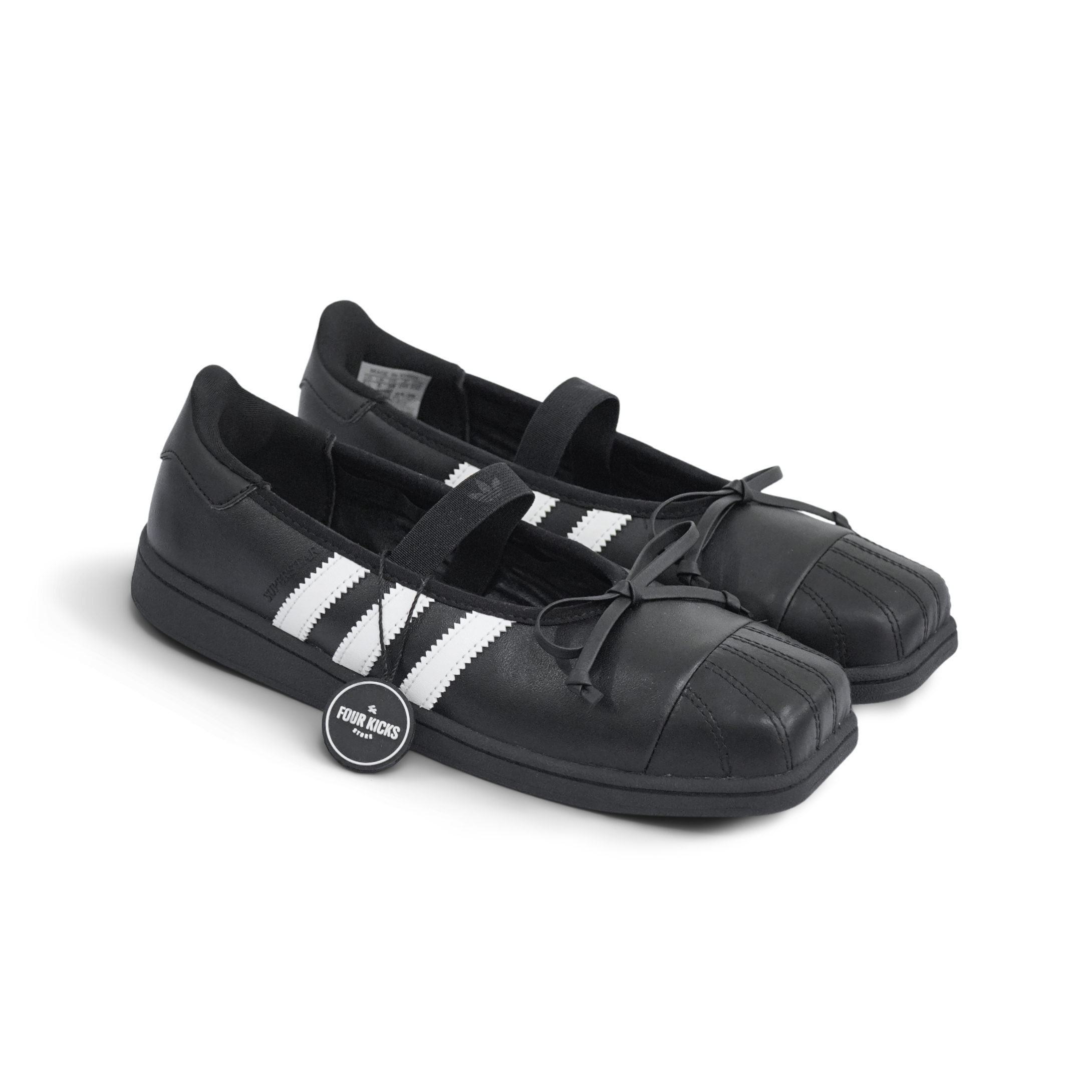LB3787 Adidas Superstar Square Toe Ballet Jennie Off Black White Womens LB3787 - Gambar 1