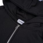W Essentiels Hoodie Zip Gregoire W / Applique Noir Black - Gambar 2