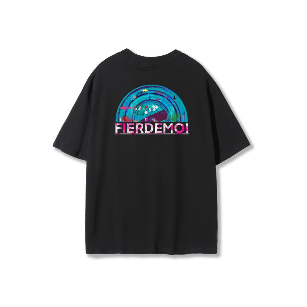 id-11134207-8224z-ml0krv900t8j66 Fier De Moi T-shirt Blue Ocean Short Sleeve Black - Gambar 1